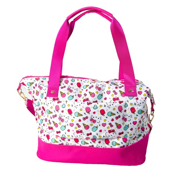 NWT Sanrio Hello Kitty Ice Cream Travel Bag Carry-On / Beach Tote🍦🎀🧳 - Picture 6 of 16